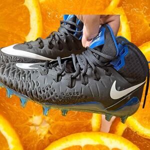 Nike Men's Black-Royal Blue Force Savage Pro‎ Football Cleats Boots Size 10